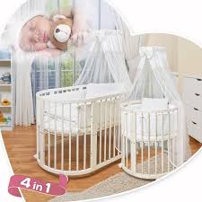 Ovales Babybett Kinderbett Weiss Baby Bed Kid Beds Cribs