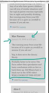 Old comments have any “validity” over time? Alleges Maura had black eye in  ATM video (comments: Jan 2016). But….the stills don't release to public  until Oxygen show, which was aired at a