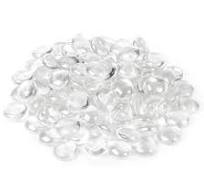 Glass Stone Marbles Pebbles for Vases 400-500 Stones Flat Bottom Round Top  Rocks Bowl Filler Gems Iridescent Decor Decorative Centerpieces Fire Beads  ...