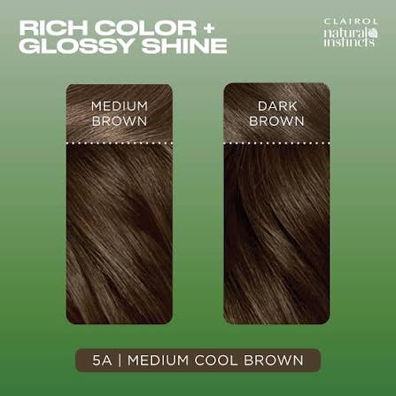 Amazon.com : Clairol Natural Instincts Demi-Permanent Hair Dye, 5A Medium  Cool Brown | Ammonia‑Free, Vegan Hair Color with Coconut Oil & Aloe Vera |  Pack of 3 : Beauty & Personal Care