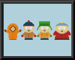 Welcome to a site and store of unique cross stitch patterns, original cross stitch designs, and accessories. Pdf Counted Cross Stitch Pattern South Park Kenny Kyle Stan Etsy Cross Stitch Cross Stitch Patterns Counted Cross Stitch Patterns