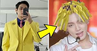 Bts V S Yellow Suit From The 2021 Gdas Is Our New Favorite Meme Koreaboo The latest tweets on bts exhibition. bts v s yellow suit from the 2021 gdas