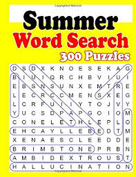 Barbeque, baseball game, beach, butterflies, carnival, fishing, flip flops, flower garden, humidity, iced tea, independence day, lawn mowing, lemonade, sunscreen, sunshine, surfing, swimming pool, tanning salon, vacation, volleyball. Summer Word Search 300 Puzzles Tha Put Amazon Com Mx Libros