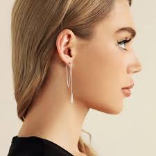 Chain Earrings for Women 18K Gold Plated Dainty Bar Drop Dangle Earrings  Long Threader Earring Hypoallergenic Line Dangly Jewelry Gift for Teen  Girls, Copper, No Gemstone : Amazon.sg: Fashion