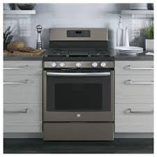 Ge Adora 5 0 Cu Ft Gas Range With Self Cleaning Convection Oven In Slate Jgb720eejes The Home De Gas Range Double Oven Freestanding Double Oven Double Oven