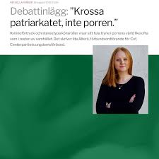 Vi tror på din rätt att få älska vem du vill, arbeta med vad du vill och bo vart du vill. Krossa Patriarkatet Centerpartiets Ungdomsforbund Facebook