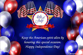 It is a great day to show your patriotism through texts, wishes, messages, and posts. Realistic Usa Independence Greeting Card Online