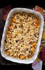 Butternut Rotie Au Miel En Crumble De Fruits Secs D Automne Butternut Noyer Cendre Crumble