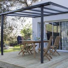Couverture De Terrasse Adossee Tradition Aluminium Gris 7 77 M Couverture De Patio Couverture Terrasse Terrasse