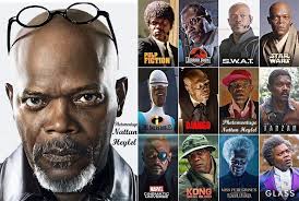 Hoje fazendo aniversário, **SAMUEL L. JACKSON**, 76 anos. Samuel Leroy  Jackson é um ator e produtor norte-americano. Alcançou a fama no início da  década de 1990. Recebeu diversos prêmios por suas atuações