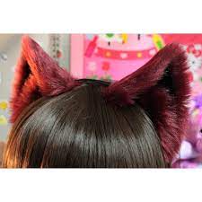 Cat ears are cute accessories that can be easily made. Burgundy Cat Ears Realistic Cat Pattern No Front Fluffs Cat Ears Diy Cat Ears Cat Ears Headband