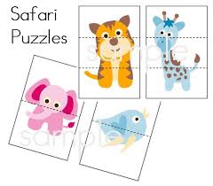 Finding free printable worksheets is an excellent way for teachers and homeschooling parents to save on their budgets. Printable Puzzles Safari Simple Easy For Preschool Kindergarten Centers Games 3 00 Via Etsy Th Craft Activities For Kids Preschool Kindergarten Centers