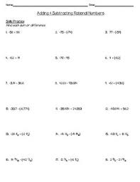 Place the sum or difference of the numerators found in step 1 over the common. Adding Subtracting Rational Numbers Notes Practice And Application Pack