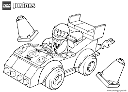 Top 25 truck coloring pages: Lego Juniors Race Car Coloring Pages Printable