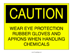 Be prepared with a boat safety kit. Printable Chemical Safety Precautions Sign