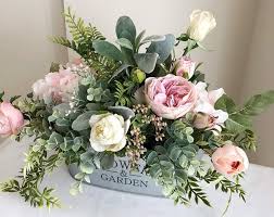 The 15 best faux flower arrangements (that look like the real deal). Farmhouse Style Floral Arrangement Spring Floral Arrangement Etsy Faux Floral Arrangement Spring Floral Arrangements Floral Arrangements Diy