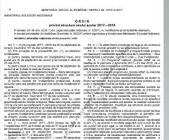 Ce modificari propune ministerul educatiei. AtenÈ›ie Profesori È™i Elevi Ordinul Ministrului EducaÈ›iei NaÈ›ionale Privind Structura Anului Scolar 2017 2018 Text Integral