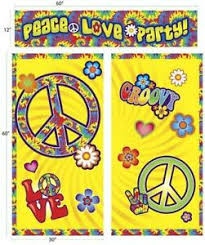 60's theme party decorations hippie bus photo prop, large fabric hippie bus backdrop photo door banner background funny groovy games supplies for 60's and 70's theme party supplies, 59 x 47.2 inch. Hippie Decor 60 S Decades Retro Woodstock Theme Party Decoration Backdrop Set 721773760860 Ebay