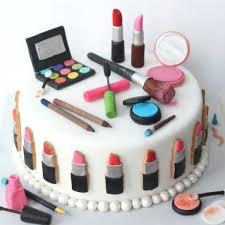 Cosmetics Birthday Cakes Hľadat Googlom Makeup Birthday Cakes Make Up Cake Cake Designs Birthday