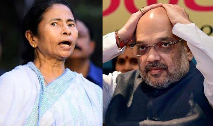 Image result for amit shah and mamta banrjee image"