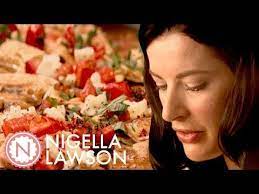 Nigella S Flat Bread Halloumi Pizza Forever Summer With Nigella Youtube Nigella Halloumi Nigella Lawson