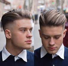 Mens Hairstyles Slicked Back Side Part Mens Haircuts Fade Men Hair Color High Fade Haircut