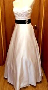 Details About Alfred Angelo Formal Bridal Dress Gown White With Black Size 6 8 Or 10 Prom