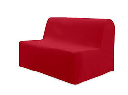 Si trasforma facilmente in un letto. Soleil Docre Fodera Per Divano Letto In Cotone Panama Rossa Arredamento Casa E Cucina Garoma De