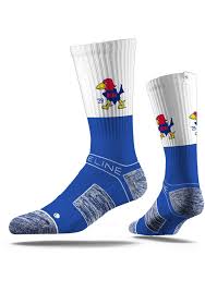 Kansas Jayhawks Strideline 1929 Split Mens Crew Socks 46580284