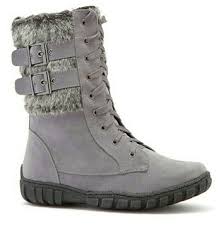 Bucco Gray Phineas Faux Fur Faux Suede Boot Nwt Nwt