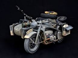esci revell 1 9 vas mentzos サイドカー ジオラマ バイク