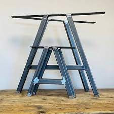 Work table / equipment stand casters and legs. Industrial A Frame Set Of 2 Steel Metal Table Legs Dining Bench Office Desk Legs Ebay