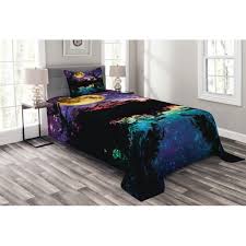 Top picks related reviews newsletter. Purple Bedspread Set Lake Moonlight Stars In Night Sky With Trees Contemporary Modern Design Decorative Quilted Coverlet Set With Pillow Shams Included Purple Pink And Blue By Ambesonne Walmart Com Walmart Com