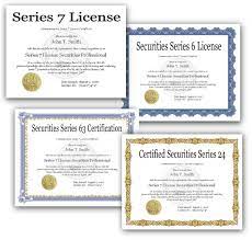 Selling Commemorative Securities License And Investment Certificate  Recognition Award Corporate Document Examinations For Series 6 7 24