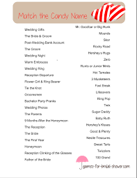 Plus, learn bonus facts about your favorite movies. Free Printable Match The Candy Name Bridal Shower Game