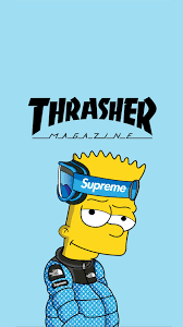 Decorate your laptops, water bottles, notebooks and windows. Cool Bart Simpson Supreme Wallpapers Top Free Cool Bart Simpson Supreme Backgrounds Wallpaperaccess