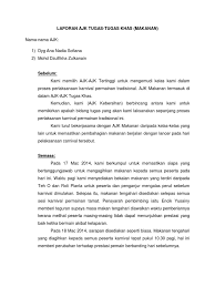 Contoh kata pengantar laporan praktikum fisika. Laporan Ajk Makanan