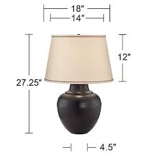 We carry all the top brands alongside thousands of exclusive and patented designs in lighting, home furnishings and decor. Brighton Hammered Pot Bronze Table Lamp X4785 Lamps Plus In 2021 Rustic Table Lamps Bedroom Night Stands Bronze Table Lamp