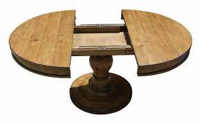 Westport Round Reclaimed Wood Extension Pedestal Table Round Pedestal Dining Dining Table With Leaf Round Pedestal Dining Table