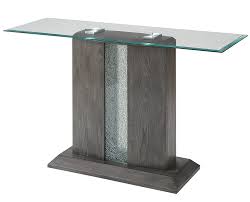 A wide range of style can be learned the details so that to get best quality offering. Bernice Gray Oak And Clear Glass Sofa Table With Led Inlay