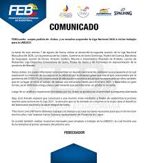 Viernes 1 de mayo por el día del trabajo. Tampoco Habra Temporada En Ecuador En Este 2020 Cancha Latina