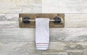 Compare prices on popular products in bath products. Rope Hand Towel Holder With Vintage Wood Nautical Design Towel Bar Towel Rack Ebay
