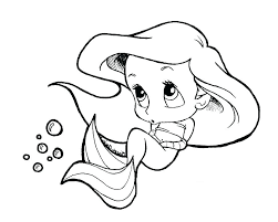 Disney princes sofia the first colouring page for kids. Chibi Ariel Coloring Page Free Printable Coloring Pages For Kids