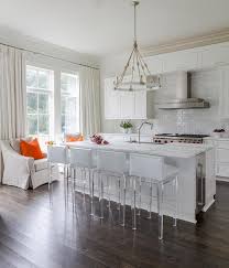 Stainless steel kitchen island with marble top. Marble Top Kitchen Island With Stainless Steel Mini Fridge Transitional Kitchen