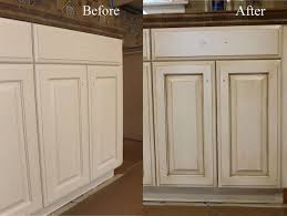antique white cabinets before and after