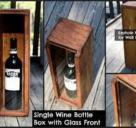 Personalized Wine Box - Whiskey Box- Unique Wedding Gift - 5th Anniversary  Gift- Single Bottle — Rusticcraft Designs
