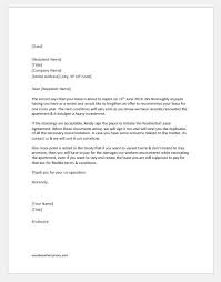 But this should be done in writing. Letter To Tenant To Renew Lease Or Vacate Word Excel Templates