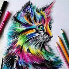 Plenty Of Color In Paintings And Drawings Rainbow Drawing Colorful Drawings Rainbow Art Do so using short, curved, overlapping lines.