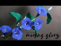 Cara Membuat Bunga Morning Glory Dari Kain Flanel How To Make Felt Flower Morning Glory Youtube Felt Flower Tutorial Felt Flowers Paper Flower Tutorial
