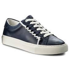 Tory burch sport ruffle sneaker white green 10 nwt. Sneakers Tory Burch Ruffle Sneaker 36558 Navy Sea Navy Sea Snow White 400 Sneakers Scarpe Basse Donna Escarpe It